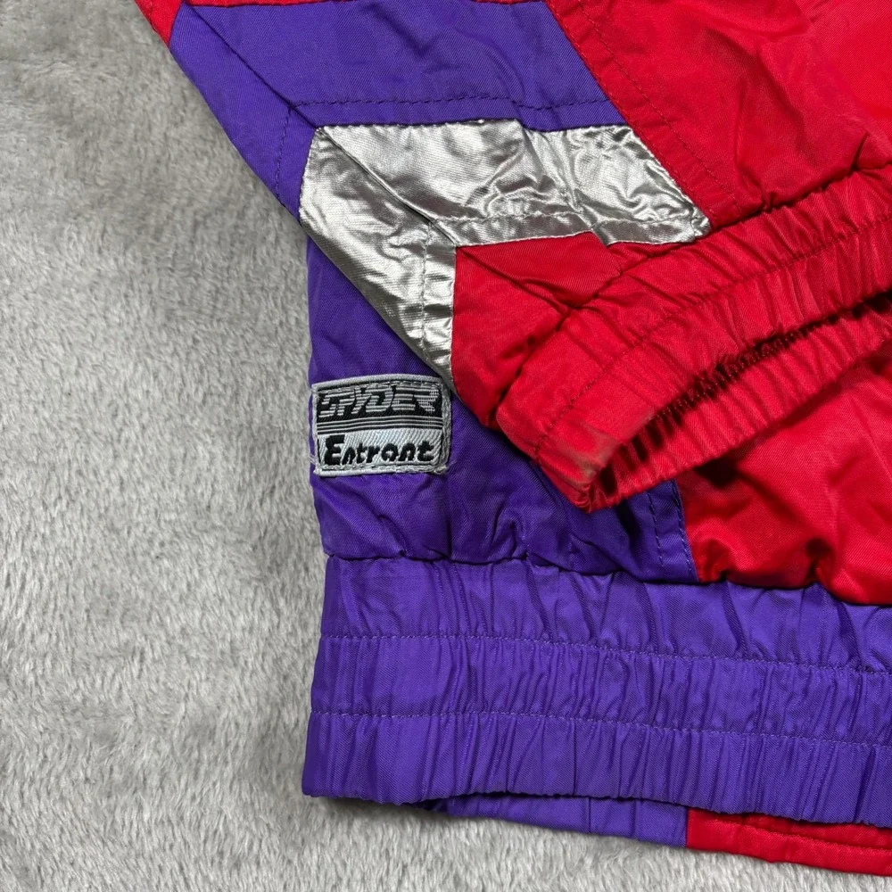 Vintage Spyder Jacket Men Small Red Ski Pullover Quarter Zip Thinsulate 80s Snow - Picture 8 of 14